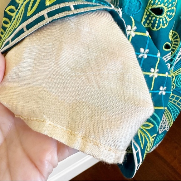 Anthropologie Women’s Tanvi Kedia Ombré Chameli Silk Fit Flare Embroidered Dress - Picture 9 of 13